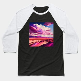 Pink Desert Clouds Baseball T-Shirt